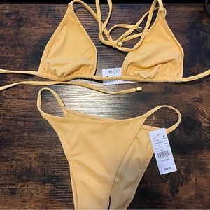 Storm Reid x Pacsun Eco Yellow Harlow Bikini Top and Bottom